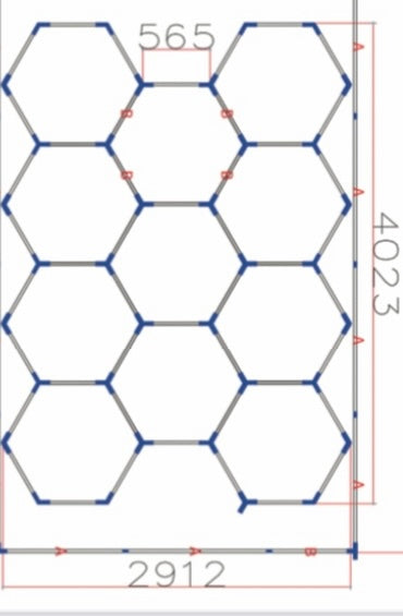 Hexagon LED Beleuchtung APP-HX-11