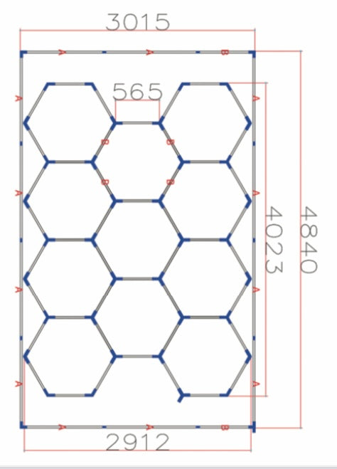 Hexagon LED Beleuchtung APP-HX-11-R